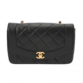 Chanel-Chanel Matelasse Diana Shoulder Bag-Black