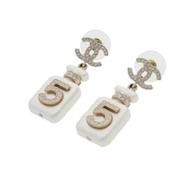 Chanel-Chanel Gold Plated Drop Earrings-Golden