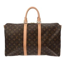 Louis Vuitton-Louis Vuitton Monogram Keepall Bandouliere 45-Brown