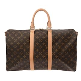 Louis Vuitton-Louis Vuitton Monogram Keepall Bandouliere 45-Brown