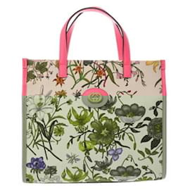 Gucci-Gucci Flora 2WAY Handbag-White