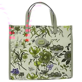 Gucci-Gucci Flora 2WAY Handbag-White