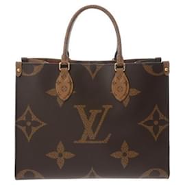 Louis Vuitton-Louis Vuitton Monogram Reverse On the Go MM Tote-Brown