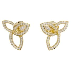 Harry Winston-Harry Winston Lily Cluster 18k Yellow Gold Earrings-Other
