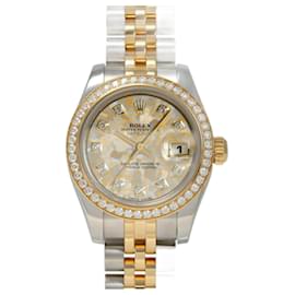 Rolex-Rolex Datejust 28 179383G Gold Crystal Dial Wristwatch-Other