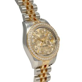 Rolex-Rolex Datejust 28 179383G Gold Crystal Dial Wristwatch-Other