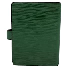 Louis Vuitton-LOUIS VUITTON Epi Agenda MM Day Planner Cover Green R20044 LV Auth 120319-Green