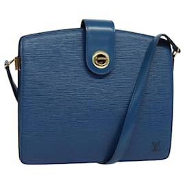 Louis Vuitton-LOUIS VUITTON Epi Capuchin Shoulder Bag Blue M52345 LV Auth 120245-Blue