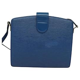 Louis Vuitton-LOUIS VUITTON Epi Capuchin Shoulder Bag Blue M52345 LV Auth 120245-Blue