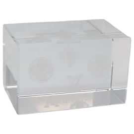 Louis Vuitton-LOUIS VUITTON Paper Weight Glass Clear LV Auth 120233-Other