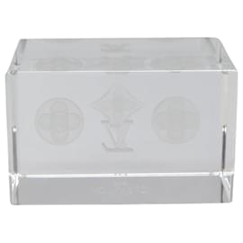 Louis Vuitton-LOUIS VUITTON Paper Weight Glass Clear LV Auth 120233-Other