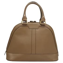 Burberry-BURBERRY Hand Bag Leather Brown Auth ac3784-Brown