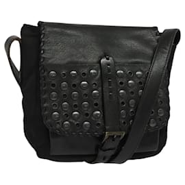 Prada-PRADA Shoulder Bag Leather Black Auth bs24581-Black