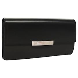 Cartier-CARTIER Long Wallet Leather Black Auth am8112-Black