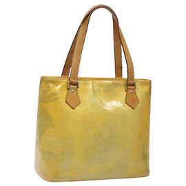 LOUIS VUITTON Monogram Vernis Houston Handtasche Grau M91053 LV Auth 118524 Grau