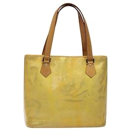Louis Vuitton-LOUIS VUITTON Monogram Vernis Houston Hand Bag Gris M91053 LV Auth 118524-Grey