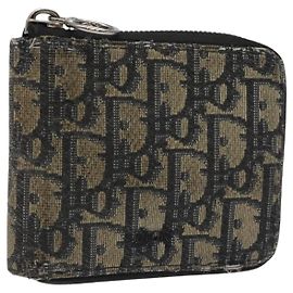 Christian Dior Trotter Canvas Wallet Navy Auth bs24695 Navy blue