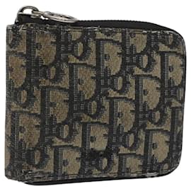 Christian Dior-Christian Dior Trotter Canvas Wallet Navy Auth bs24695-Navy blue