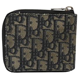 Christian Dior-Christian Dior Trotter Canvas Wallet Navy Auth bs24695-Navy blue
