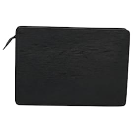 Louis Vuitton-LOUIS VUITTON Epi Pochette Homme Clutch Bag Black Noir M52522 LV Auth ep8688-Black
