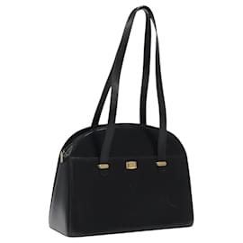 Bally-BALLY Shoulder Bag Leather Black Gold Auth BA1034-Black,Golden