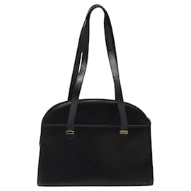 Bally-BALLY Shoulder Bag Leather Black Gold Auth BA1034-Black,Golden
