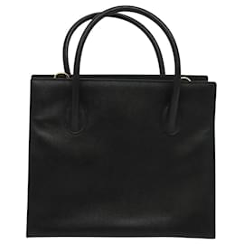 Céline-CELINE Hand Bag Leather 2way Black Gold Auth bs24788-Black,Golden