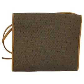 Saint Laurent-SAINT LAURENT Shoulder Bag PVC Leather Brown Gold Auth 119580-Brown,Golden