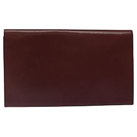 Cartier-CARTIER Sac à main Must Line en cuir Bordeaux Auth bs24616-Bordeaux