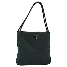 Prada-PRADA Sac à épaule en nylon kaki argent authentique bs24792-Argenté,Kaki