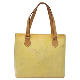 Louis Vuitton-LOUIS VUITTON Monogram Vernis Houston Sac à Main Gris M91053 LV Auth 118533-Gris