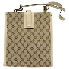 Gucci-Sac à épaule GG Canvas GUCCI Beige Or 110292 Auth 119541-Beige,Doré