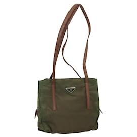 Prada-Sac à épaule PRADA en nylon kaki Auth 119570-Kaki