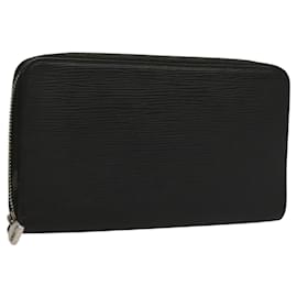 Louis Vuitton-LOUIS VUITTON Epi Zippy Organisateur Long Portefeuille Noir M63852 LV Auth am8074-Noir
