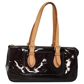 Louis Vuitton-LOUIS VUITTON Monogram Vernis Rosewood Avenue Bag Amarante M93510 Auth 119503-Dark red