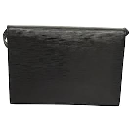 Louis Vuitton-LOUIS VUITTON Sac à épaule Hublot Epi Noir Rouge M52557 LV Auth 120129-Noir,Rouge