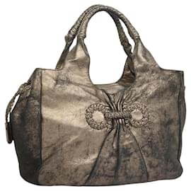 Salvatore Ferragamo-Sac fourre-tout en cuir beige doré Auth BA1343 de Salvatore Ferragamo-Beige,Doré