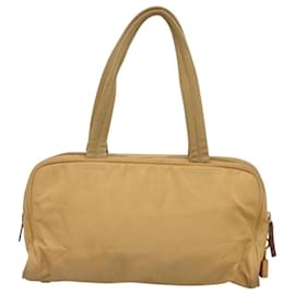 Prada-PRADA Sac à main en nylon doré jaune Auth ac3741-Doré,Jaune