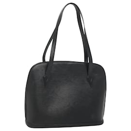 Louis Vuitton-LOUIS VUITTON Sac à épaule Epi Lussac Noir M52282 LV Auth ep8628-Noir