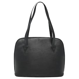 Louis Vuitton-LOUIS VUITTON Sac à épaule Epi Lussac Noir M52282 LV Auth ep8628-Noir