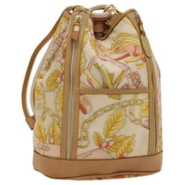 Loewe-Sac à épaule LOEWE en toile beige doré Auth BA1186-Beige,Doré