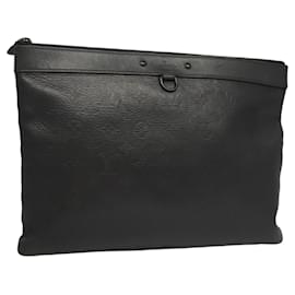 Louis Vuitton-LOUIS VUITTON Pochette Discovery Monogram Shadow Sac Noir M62903 LV Auth 119563-Noir