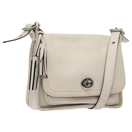 Coach-Sac à épaule Coach en cuir blanc Auth bs24410-Blanc