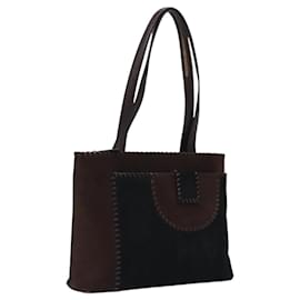 Salvatore Ferragamo-Sac à épaule Salvatore Ferragamo en daim marron Auth bs24677-Marron