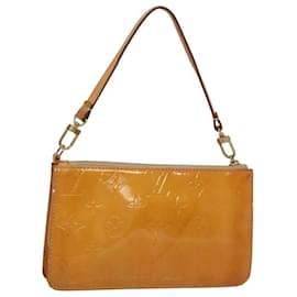 Louis Vuitton-LOUIS VUITTON Vernis Lexington Accessory Pouch Beige M91010 LV Auth th5908-Beige