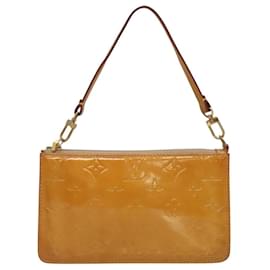 Louis Vuitton-LOUIS VUITTON Vernis Lexington Accessory Pouch Beige M91010 LV Auth th5908-Beige