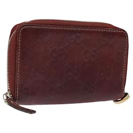 Gucci-Porte-monnaie Guccissima en toile GG Gucci rouge 162848 Auth am8179-Rouge