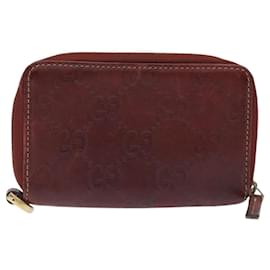 Gucci-Porte-monnaie Guccissima en toile GG Gucci rouge 162848 Auth am8179-Rouge