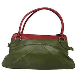 Salvatore Ferragamo-Sac à bandoulière Gancini en cuir rouge Salvatore Ferragamo Auth 116279-Rouge
