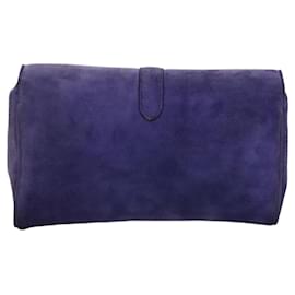 Céline-Sac à bandoulière CELINE en daim violet Auth BA1516-Violet